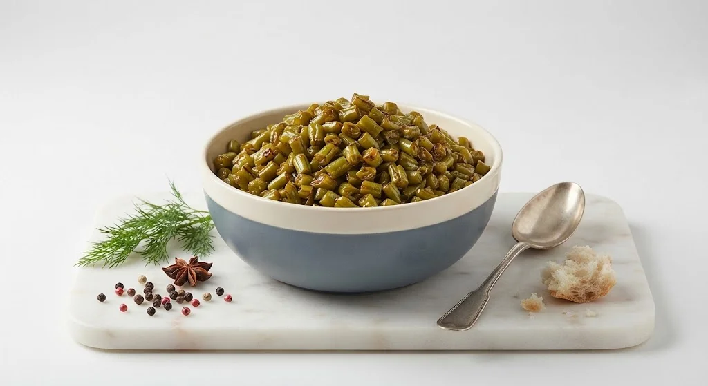 لوبیا سبز سرخ شده با رب